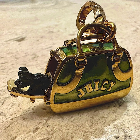 Vintage Juicy Couture dog carrier charm with black terrier inside - Picture 1 of 13